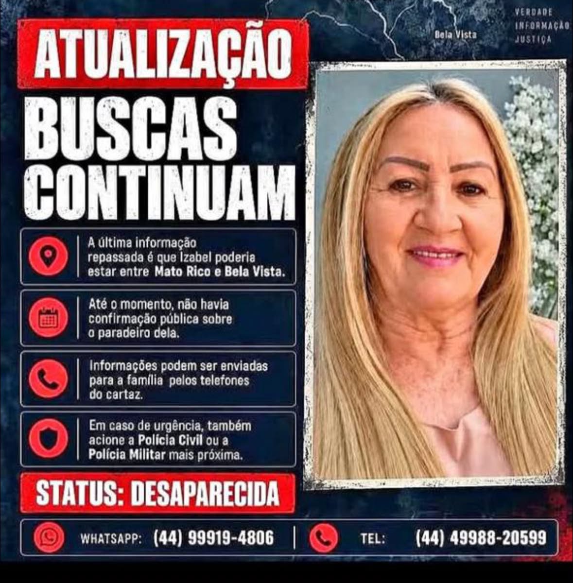 Utilidade Pública | Ajude-nos a encontrar a IZABEL